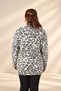 Women's Shawl Collar Leopard Print Viscose Knit Cardigan with Pockets, Plus Size - 4