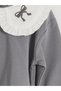 Lcw Baby Gray Bow Embroidered Baby Girl Set - 4
