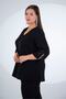 Women's Plus-Size V-Neck Blouse with Bow Detail - 5