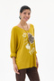 Women's Italian /Written/Oversized Knit Sweater with Leopard Print Necklace and Rhinestones, Sizes 40–46 - 2