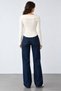 Women's Lace-Trimmed, Buttoned Viscose Knit Cardigan - 5