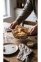 Luxury Thermoplastic-Coated Metal Serving Basket with Two Handles for Cafes and Restaurants—Potato and Bread Serving Bowl and Plate—LARGE - 4