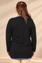 Women's Beaded, Striped Pattern, Block-Print Plus-Size Viscose Knit Tunic Blouse - 5
