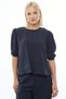Crew Neck Shoulder Detail Blouse