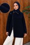 Side-Zip Closure Knit Sweater TSD260371 Navy Blue - 2