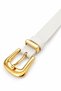 Women's Gold-Buckled Slim Belt – Stylish with Metal Accents, Adjustable, Everyday and Classic Pants Belt - 3