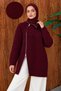 Side-Zip Closure Knit Sweater TSD260371 Plum - 2
