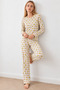 Women's Winter Trend Yellow Nightgown and Pajama Set 4862 - 5