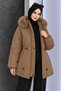 Short Nova Jacket with Waist Tunnel TSD260361 Brown - 5