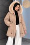 Short Nova Jacket with Waist Tunnel TSD260361 taupe color - 2
