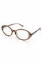 Pearly Women's Elliptical Oval Taupe Color Mink Brown-Framed Blue Light-Blocking Screen Glasses - 5