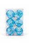 Can Süs 2-Piece Set of 12 Pink and Blue Floral Print Christmas Tree Ornaments – Clear, Shiny Christmas Ornaments - 2