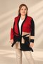 Women's Color Block, Pocketed, Plus-Size Stretch Fabric Viscose Knit Cardigan - 3