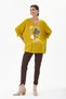 Women's Italian /Written/Oversized Knit Sweater with Leopard Print Necklace and Rhinestones, Sizes 40–46 - 5