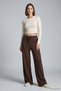 Pants with Pockets and Wide Legs 3077A Brown