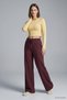 Pants with Pockets and Wide Legs 3077A Plum