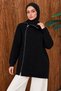 Side-Zip Closure Knit Sweater TSD260371 Black - 3