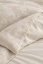 İnes Leaf-Patterned 100% Cotton Single-Size 3-Piece Bedding Set - 3