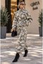 MISS NEŞEM Women's Premium Camouflage Two-Piece Set with Drawstring Waist Jacket and Cargo-Pocket Pants - 3