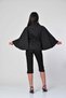 EYYO Cape with Sleeve Tie-Detail - Black-Black - XS/S - 8