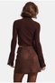 Women's W6-16 Regular Fit Knit Sweater with Stone Embellishments and Tulle Details - 7