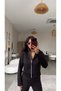 Black Scuba Zipper Jacket