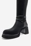 BROMLEY Women's Chunky-Heeled Boots with Black Buckles - 8