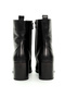 Genuine Leather Black Women's Heeled Zip-Up Boots - ZB155 - 4