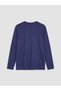 Lcwaikiki Classic Navy Blue Crew Neck Long Sleeve Combed Cotton Men's T-Shirt - 6
