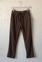 Italian Brown Hooded Long-Sleeve Zipper-Front Corded Fabric Woven Top and Bottom Set 69-100 70-60 - 3