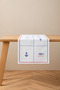 LUXURY Marin Symphony Table Runner 40x140 cm White-Navy – Stylish Tablecloth with a Nautical Theme, Featuring Anchor and Fish Patterns