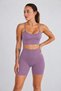 Joy Model Women's Cross Back Seamless Sports Bra Gathering Sports Bustier Fitness Pilates Yoga Bra - 2