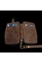 Genuine Leather Organizer (Mini) in black, tan, navy blue, green, cinnamon, brown, embossed coffee, and embossed plum - 3