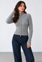 Women's Fisherman's Corded Fabric Double-Zip Knit Cardigan - 4