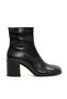 Genuine Patent Leather Black Women's Heeled Boots - ZB151