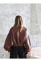 Buckled Balloon-Sleeve Leather Jacket - 3