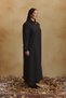 Brown Overcoat with Houndstooth Pattern - 4
