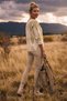 Italian Khaki V-Neck Long-Sleeve Casual Angora Wool Blend Knit Blouse with Diamond Pattern, Sizes 63 and 56 - 4