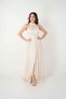 Chiffon Evening Gown with Corset - BEIGE