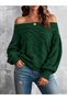 Women's madonna collar patterned cuff balloon knit blouse - 4