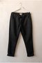 Italian Black Casual Velvet-Woven Pants with Elasticated Hem, Tie-Detail, and Narrow Legs, 100 56 - 2