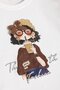 Girls' Long-Sleeve Crew-Neck Sweatshirt with White Girl Figure and Bow Detail 25096 - 3