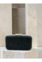 Women's Evening Clutch with Black Floral Print, Laser-Cut Silver Frame, and Chain Strap—Perfect for Weddings, Engagements, and Graduations - 3