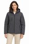 Waterproof Softshell Jacket with Fleece Lining, Detachable Hood, and 4 Pockets - Smoke Gray - 3