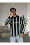 Striped Premium Pattern Knit, Turquoise Y - 2