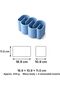 Wavy Desk Organizer with 2 Removable Inserts, Scissors, Minimalist Matte, Light Blue - 6