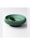 Ribbed Bowl with Hidden Twist-Lock Container, Entryway Desk Vanity Organiser, 20.5 cm, Sage Green - 5