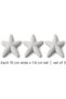Minimalist Starfish Decorations Set of 3, 10 cm Ribbed Coastal Table Ornaments, Summer Gift (Marble) - 6