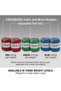 Adjustable Ankle and Wrist Weights, Pair Set with Neoprene Exterior, Terrycloth Interior, Adjustable Strap and Reflective Trim, Red 0.5 kg, Green 0.70 kg, Blue 1.10 kg