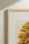 1 VINTAGE PAINTING WITH A GOLDEN FALL THEME IN A NATURAL WOOD FRAME - 4
